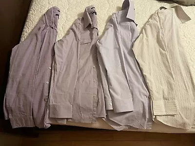 Mens Marc Anthony APT. 9 Long Sleeve Dress Shirt Lot Slim-Fit 15.5 Med 32/33 • $13.99