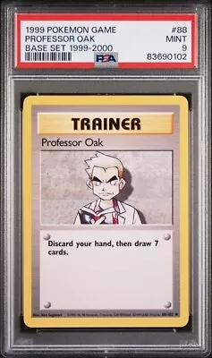 Pokémon TCG Professor Oak Base Set 1999-2000 4th Print PSA 9 • $16.99