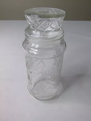 1982 Glass Planters Mr. Peanut Jar With Lid * Wheat Pattern • $7.99