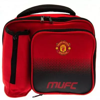 Manchester United Football Club Fade School Lunch Bag Box With Bottle Holder • £16.99