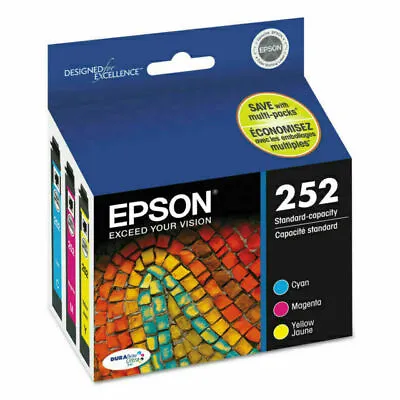 Epson 252 (T252520-S) TriColor Ink Cartridge *EXP 08/2025* • $21