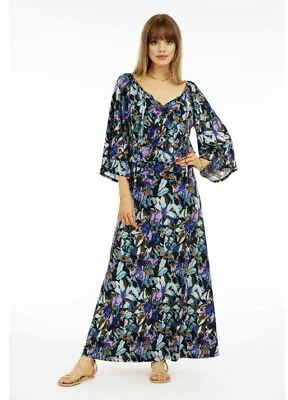 Veronica M Bell Sleeve Drop Waist Maxi Dress NEW Size Small • $35