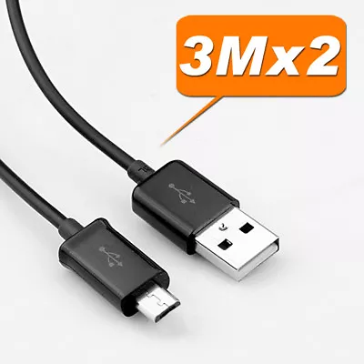 2x 3M USB Micro Charger Data Cable For Nokia HTC LG SAMSUNG GALAXY S7 S6 • $9.50