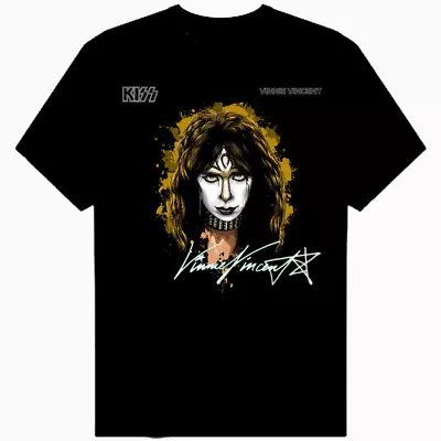 Vinnie Vincent Signature T-shirt Black Cotton Unisex Tee All Sizes • $21.99