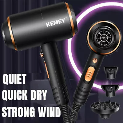 Professional Hair Dryer 4000W Fast Drying Ionic Hairdryer With Diffuser Hairdrye • £16.91