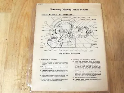Maytag Service Manual For Servicing Multi-Motors Models 82 92 FW 1718 + Others • $14.50