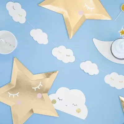 £4.50 • Buy Cloud Hanging Garland | Bunting Party Nursery Bedroom Hanging Decorations 1.45m