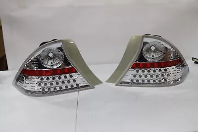 LED Tail Lights Rear Lamp Pair For 2001-2003 Honda Civic Coupe-Chrome Clear Lens • $93.59