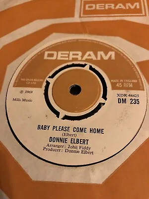 7” DONNIE ELBERT NORTHERN SOUL  RARE-EX  VINYL 45rpm ( Baby Please Come Home ) • £5.50
