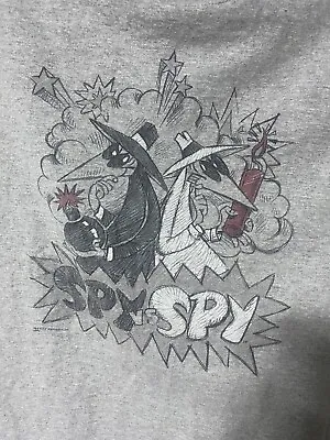 VINTAGE SPY VS SPY MAD Magazine Comic Cartoon Gray T Shirt Adult Large • $30