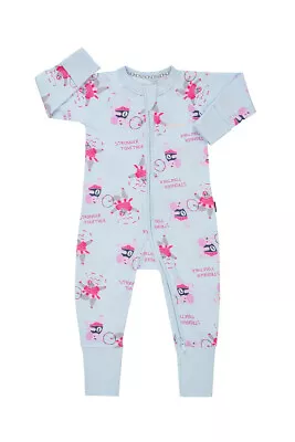 Bonds Baby Long Sleeve Zip Zippy Wondersuit Romper Sizes 0 1 2 3 Colour Blue • $14.99