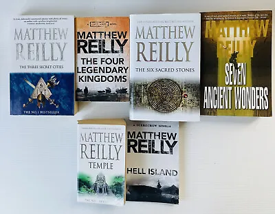 Matthew Reilly - 6 Book Lot - Temple/ Hell Isle/ 3/ 4/ 6/ 7 Jack West Jnr Bks • $49.97