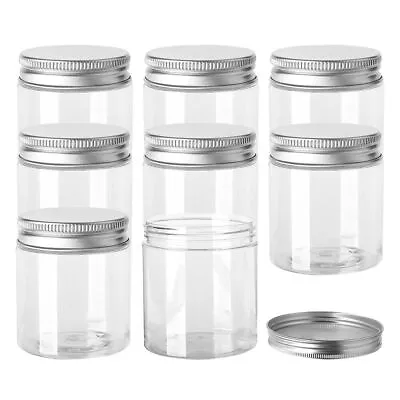 20x Bottle Pot Storage Small Clear 30ml-150ml Container Plastic Jars With Lids • $34.74