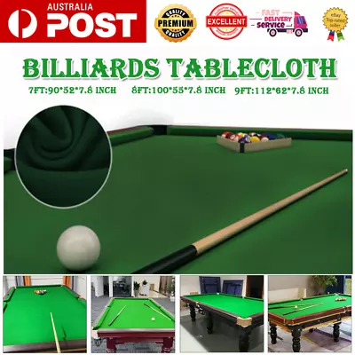 Premium Pool Table Cloth Felt Snooker Billiard Tablecloth Accessories 7/8/9ft AU • $44.99