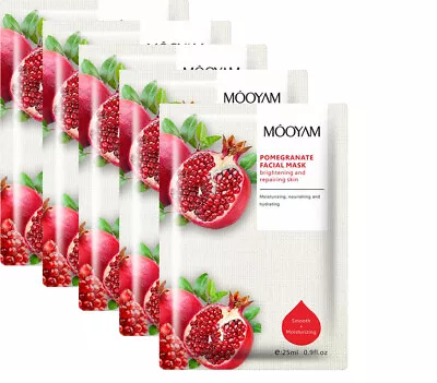 Mooyam Face Moisturising Sheet Oil Control Korean Fruit Facial PACK Of 5 • £5.49