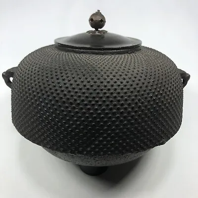 Cast Iron Asian Urn Vintage Black • $30