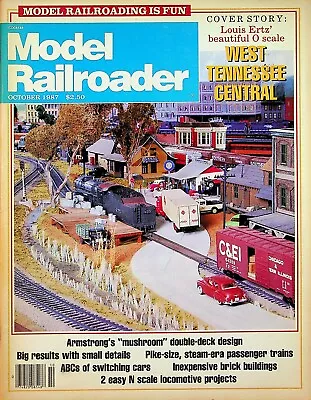 Model Railroader Magazine October 1987 Louis Ertz O Scale West Tennessee Central • $4.99