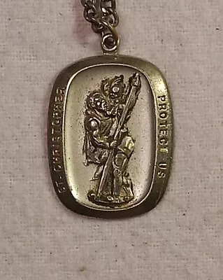 Vintage Catholic Sterling Silver St Christopher Medal  • $12