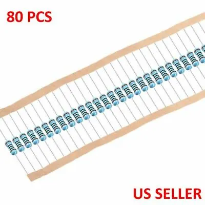 1/4W .25 Watt 1% Tolerance Metal Film Resistor 80 Pieces USA TOP SELLER • $4.79