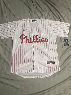 Bryce Harper #3 Philadelphia Phillies Jersey New Mens Medium White Pins Stitched • $55