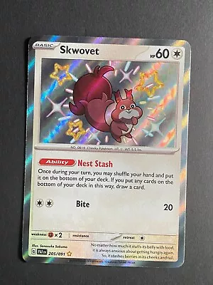 Pokémon Paldean Fates Skwovet 205/091 - Shiny Rare • $0.99