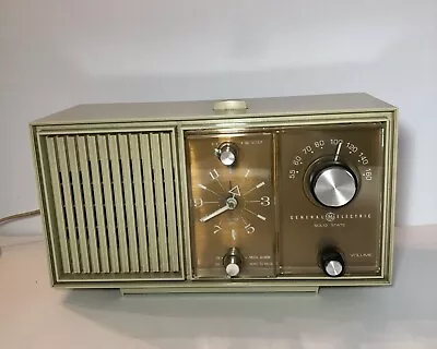 Vintage General Electric Alarm Clock Radio AM Model C2420H Mid Century 1960s • $35