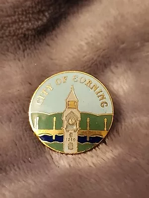 Vintage City Of Corning NY New York Pin • $4.99