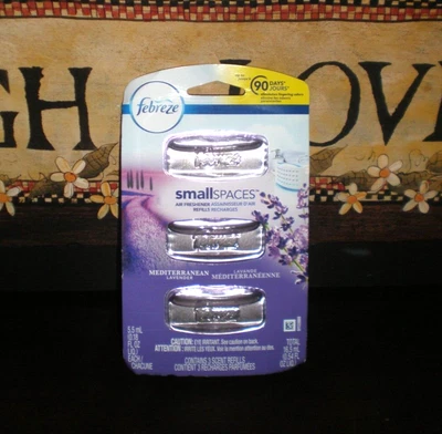 $19.75 • Buy Febreze 3 Refills For Small Spaces & Set & Refresh Holder MEDITERRANEAN LAVENDER
