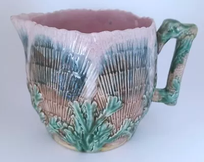 Pretty/Old Majolica Etruscan Seaweed Large Pitcher 5 H X 7  Nice Colors. Ca1880 • $159