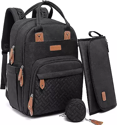 Robasiom Diaper Bag Backpack Nappy Changing Bags With Pacifier Case Baby Multifu • $79.86