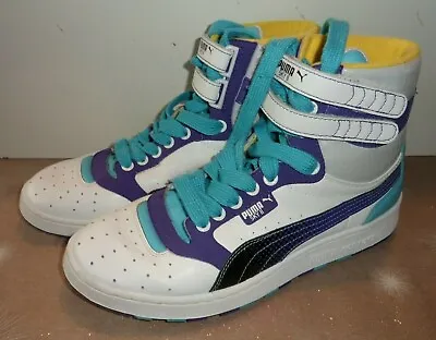 £34.95 • Buy Genuine Puma Sky Ii Hi-top Leather Trainers Uk Size 7 Very Good Condition 