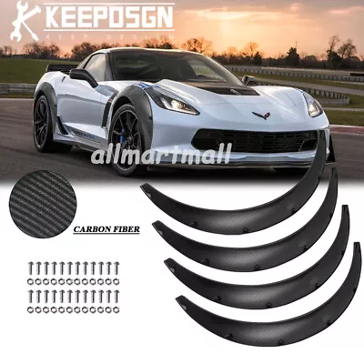 CARBON FIBER For Chevrolet Chevy Corvette C3 C4 C5 Fender Flare Wide Wheel Cover • $94.15