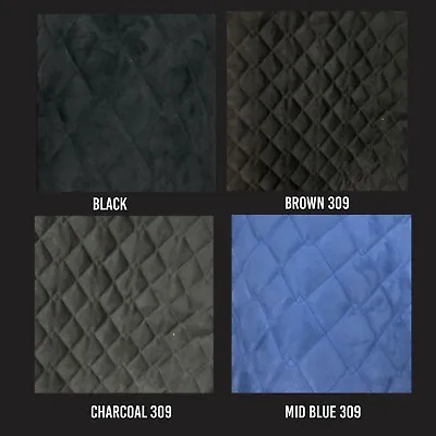 £15.99 • Buy QUILTED SUEDE FABRIC Soft Furnishings Upholstery Insulation Numnahs Automotive