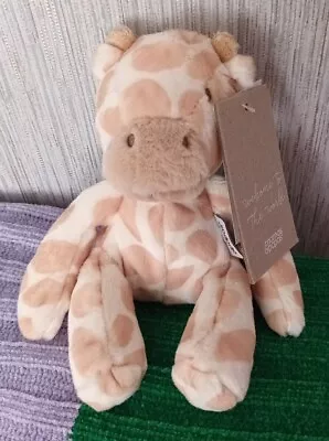 Mamas & Papas Welcome To The World Soft Toy Geoffrey Giraffe Small Beanie New • £4.99