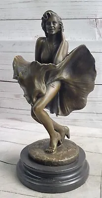 Classical Solid Bronze Sculpture Marilyn Monroe Bronze Statue Celebrity Figure • $174.50