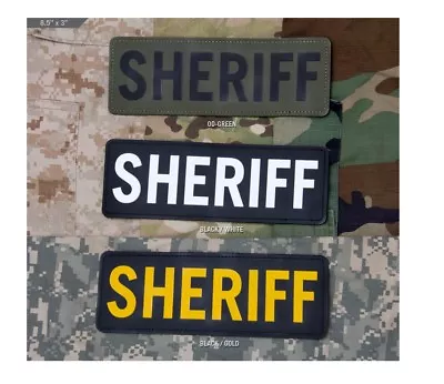 Milspec Monkey MSM PVC Morale Patch SHERIFF Insignia - 8.5   X 3   -NEW See Menu • $9.49