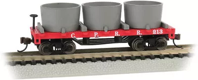 Bachmann-Old-Time Wood Tank Car With 3 Tanks - Ready To Run -- Central Pacific 2 • $19.71