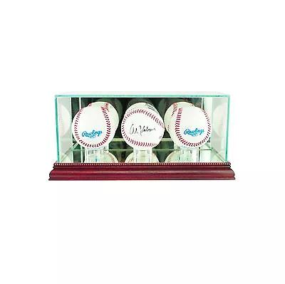 *New Triple 3 Baseball Glass Display Case NCAA W/ 3 Molding Colors UV • $46.13