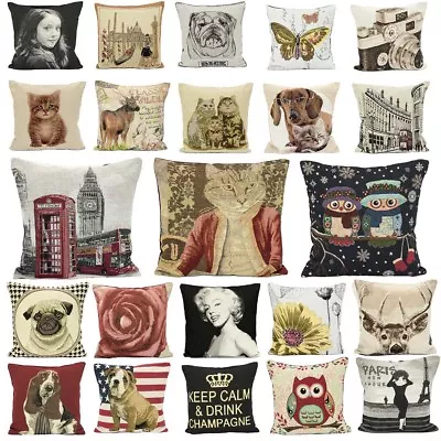 Pack Of 4 Luxury Soft Decorative Cushion Covers 18x18 For Sofa Pillow Covers • £10.99