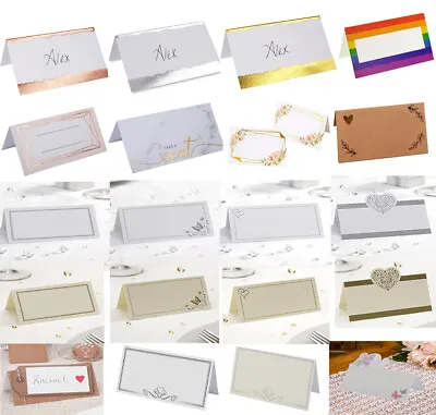 £3.99 • Buy 50 Wedding Table Place Name Cards - 19 Different Card Designs To Choose
