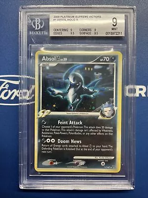 Absol G Lv. 59 1/147 Platinum Supreme Victors Rare Holo Pokemon Card  BGS 9 Mint • $36