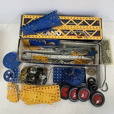 Meccano Job Lot 6 (blue Box) 2.3kg Vintage • £15.95