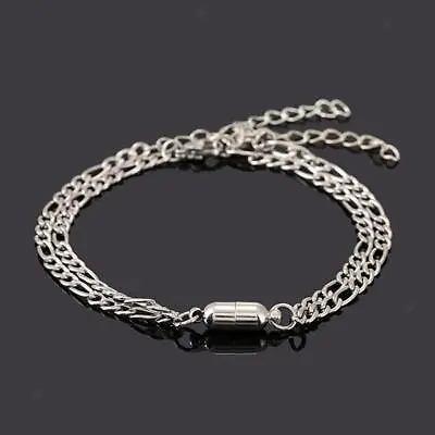 2pcs/pair Lovers Bracelets Stainless Steel Couple Bracelet • £3.55