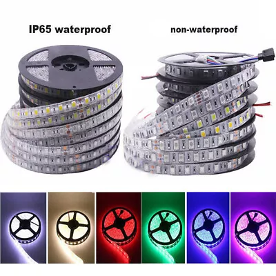 Bright 12V 5M 16.4ft 5050 RGB SMD 300 LED Flexible Strip Light Waterproof US • $10.44