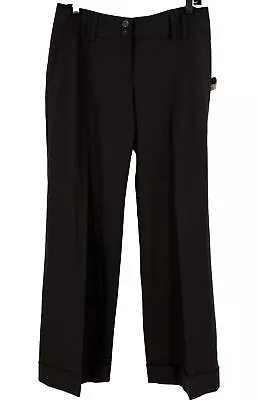 Womens Michael Kors Brown Wide Leg Trousers With Cuffs Size 8 Millbrook Fit • $34