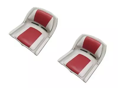 £75 • Buy Folding Boat Seat In Red And Grey X2 (Marine Yacht Fishing Speedboat Rib)
