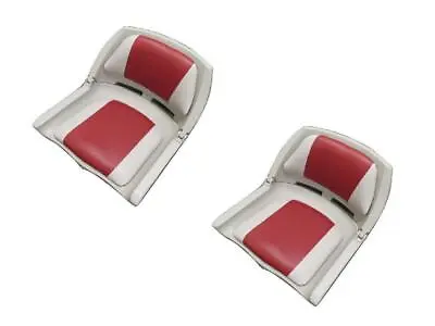 Folding Boat Seat In Red And Grey X2 (Marine Yacht Fishing Speedboat Rib) • £75