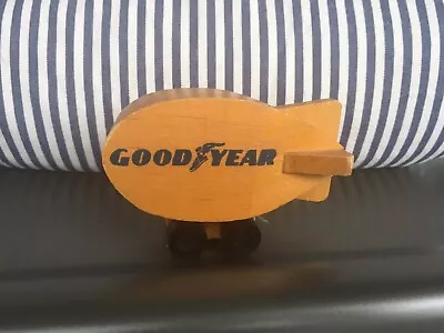 Goodyear Blimp Wood Toy Marked 1972 Mattel Inc Korea • $15