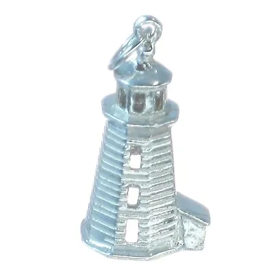 Lighthouse Sterling Silver Charm .925 X 1 Light House Lighthouses Charms • £19.25