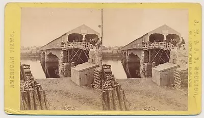 MASSACHUSETTS SV - Haverhill Covered Bridge - Moulton 1880s • $55